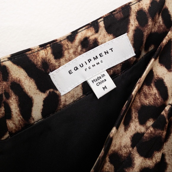 Equipment Femme Jules Leopard Print Slip Dress - Picture 7 of 13